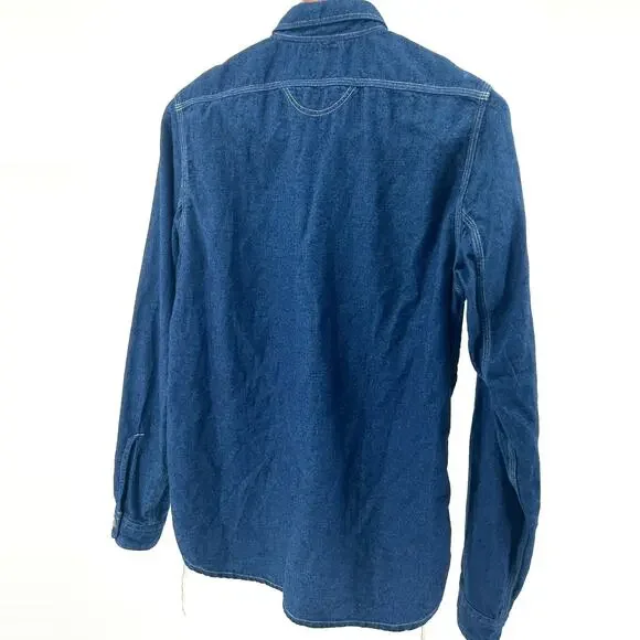 Journal Standard Homestead Indigo Blue Cotton Work Shirt - Picture 5 of 9